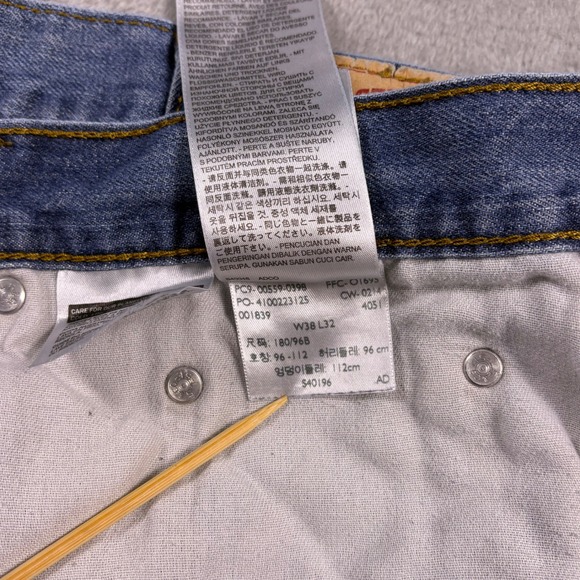 Mens 2014 Levi‎ 559 Relaxed Straight Jeans 36x29 Blue Denim R Tab (Tag 38x32) - Picture 4 of 16